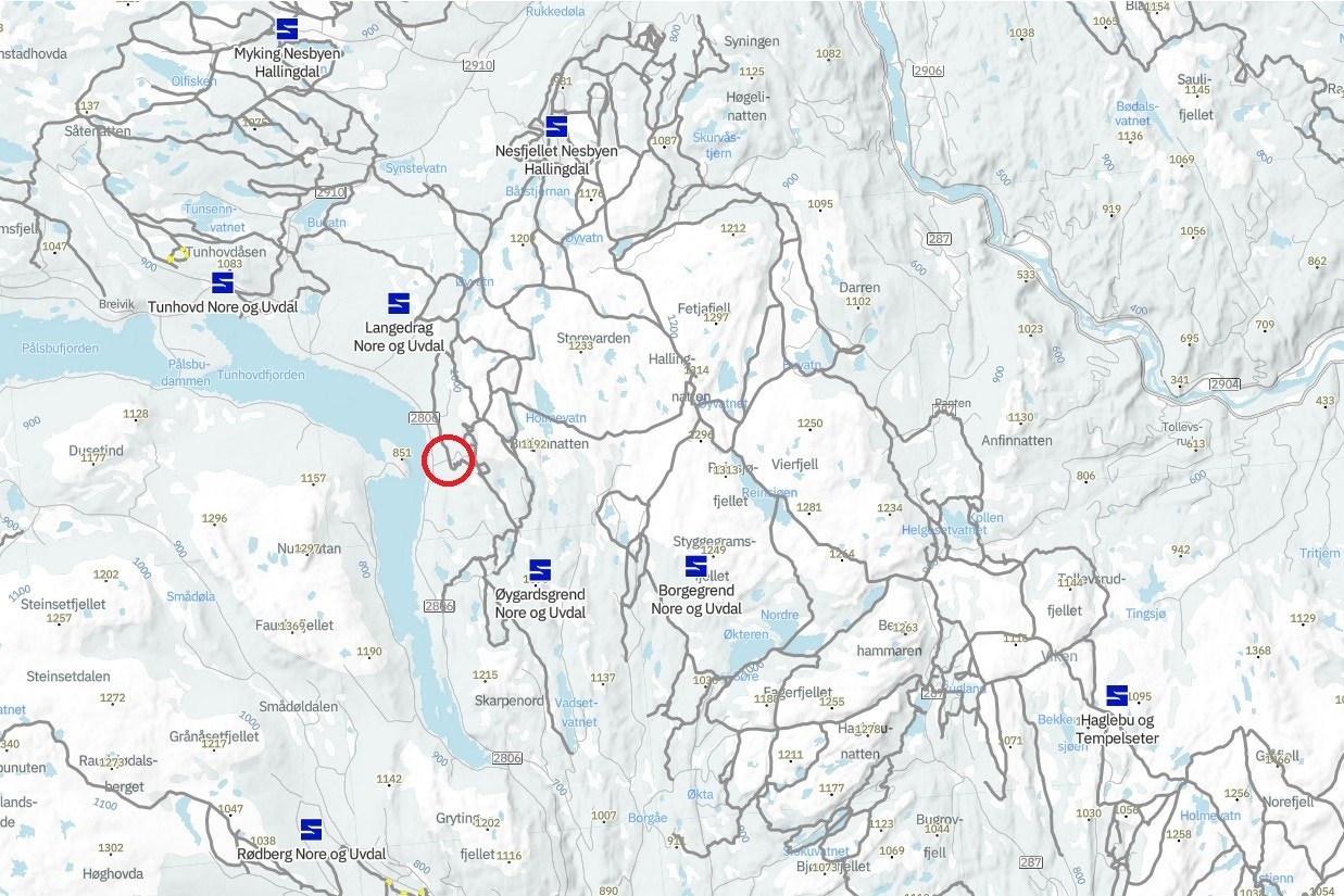 Oversikt over skisporene Galleribilde