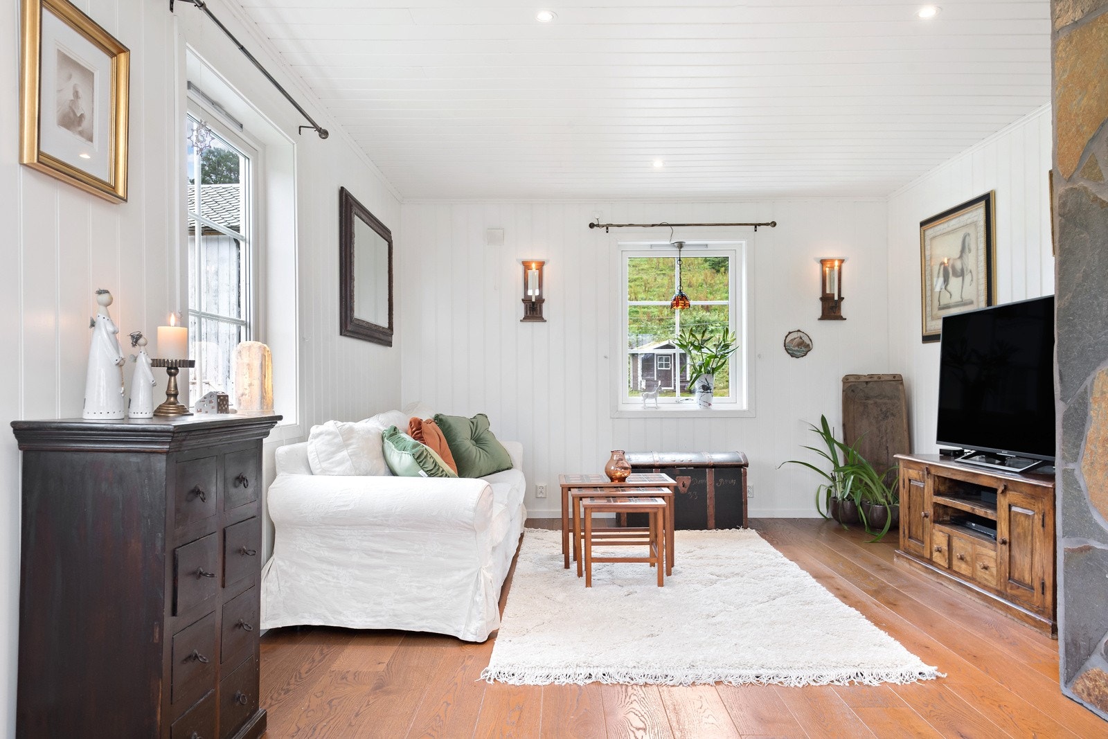 Hyggelig tv-krok i stuen Galleribilde