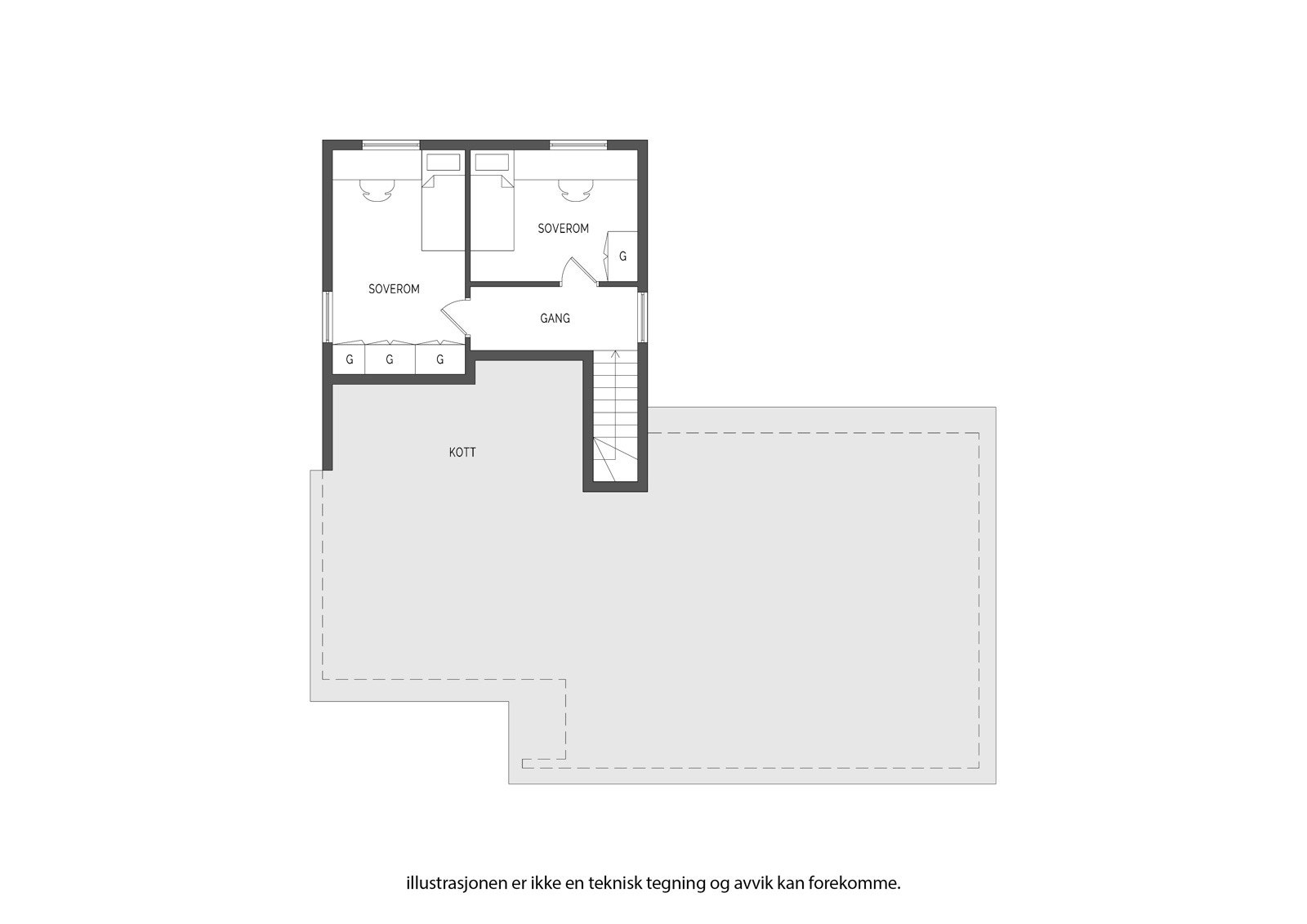 Plantegning - loft Galleribilde