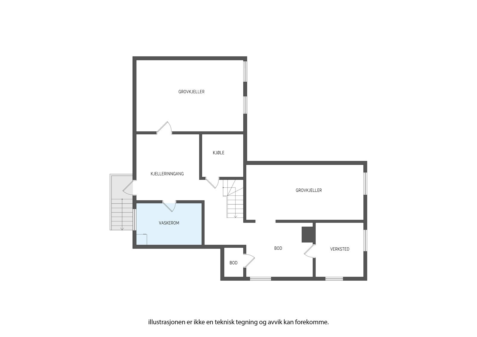 Plantegning - kjeller Galleribilde