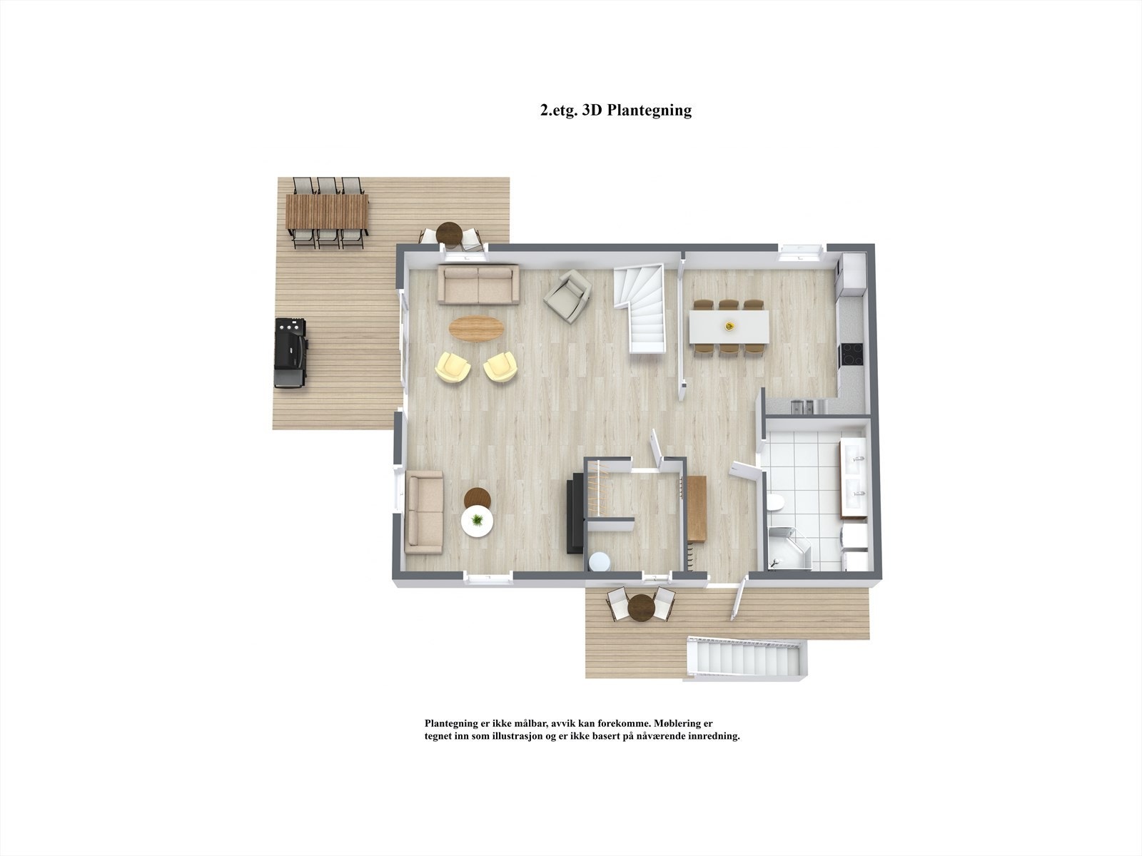 2. Etasje - 3D Floor Plan.jpg Galleribilde