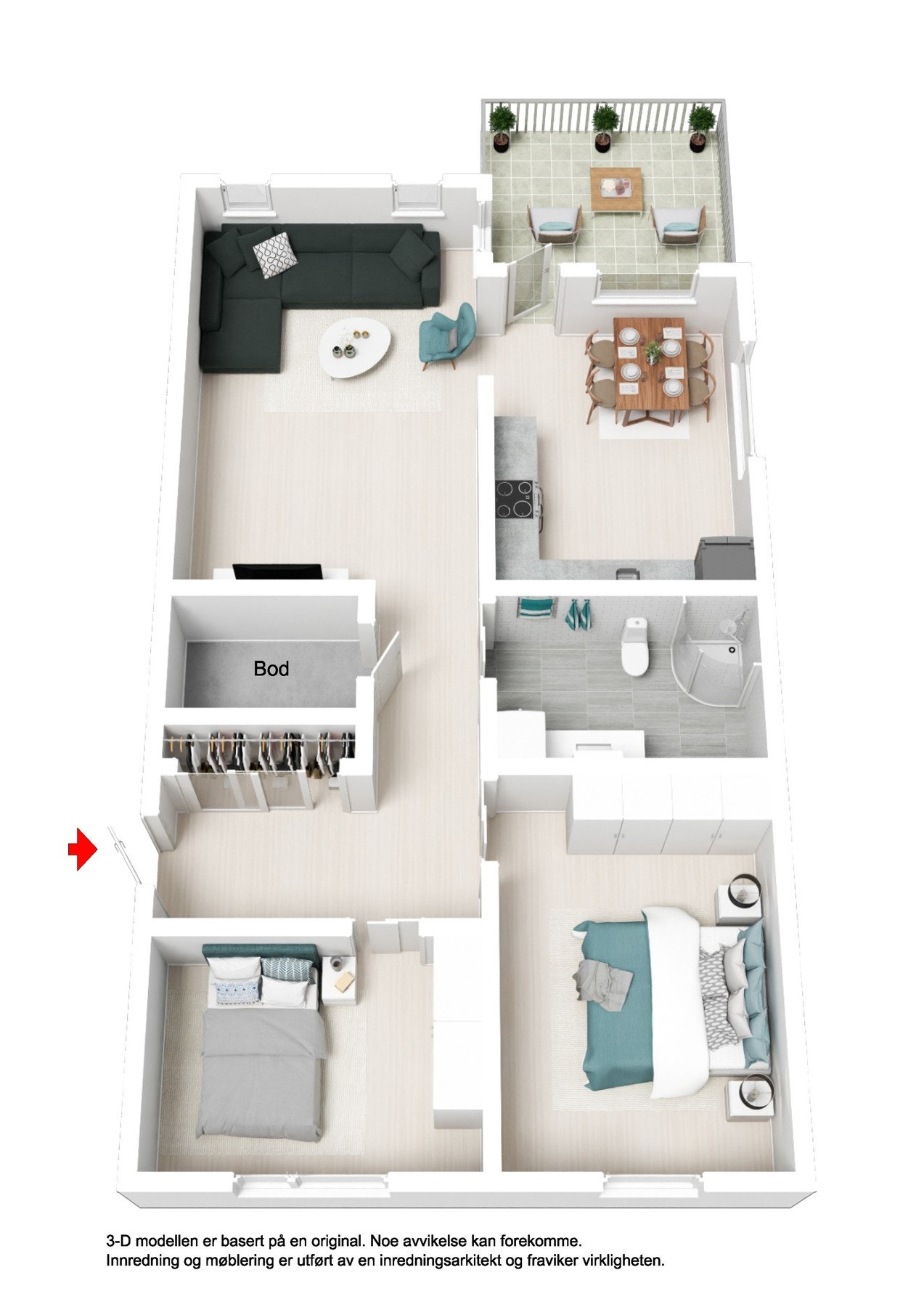 Plantegning 3D Galleribilde