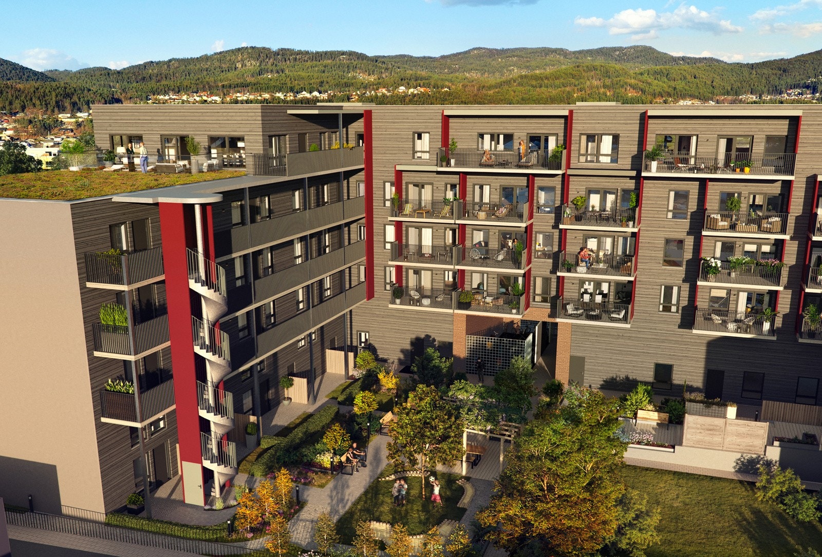 Smiehagen blir litt som en gammeldags bygård -men med moderne løsninger. Galleribilde