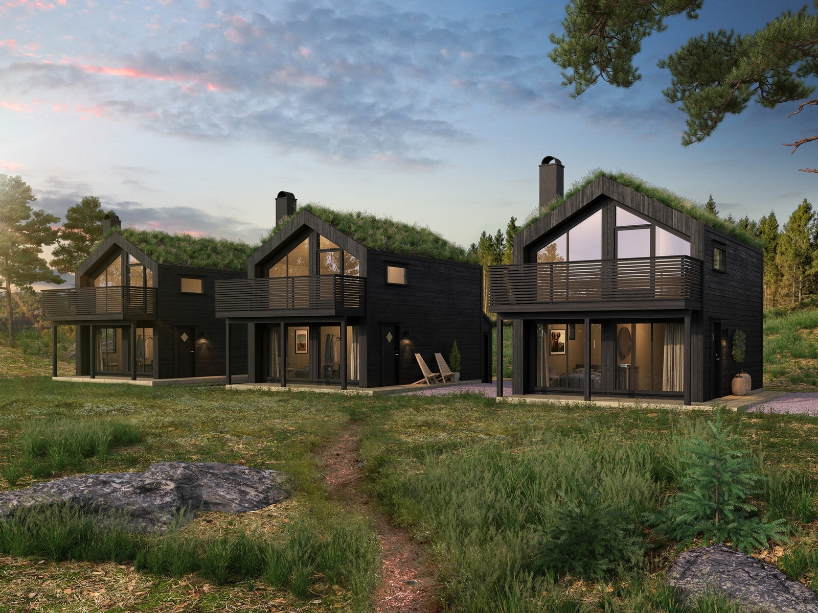 3D bilde av hytta Galleribilde