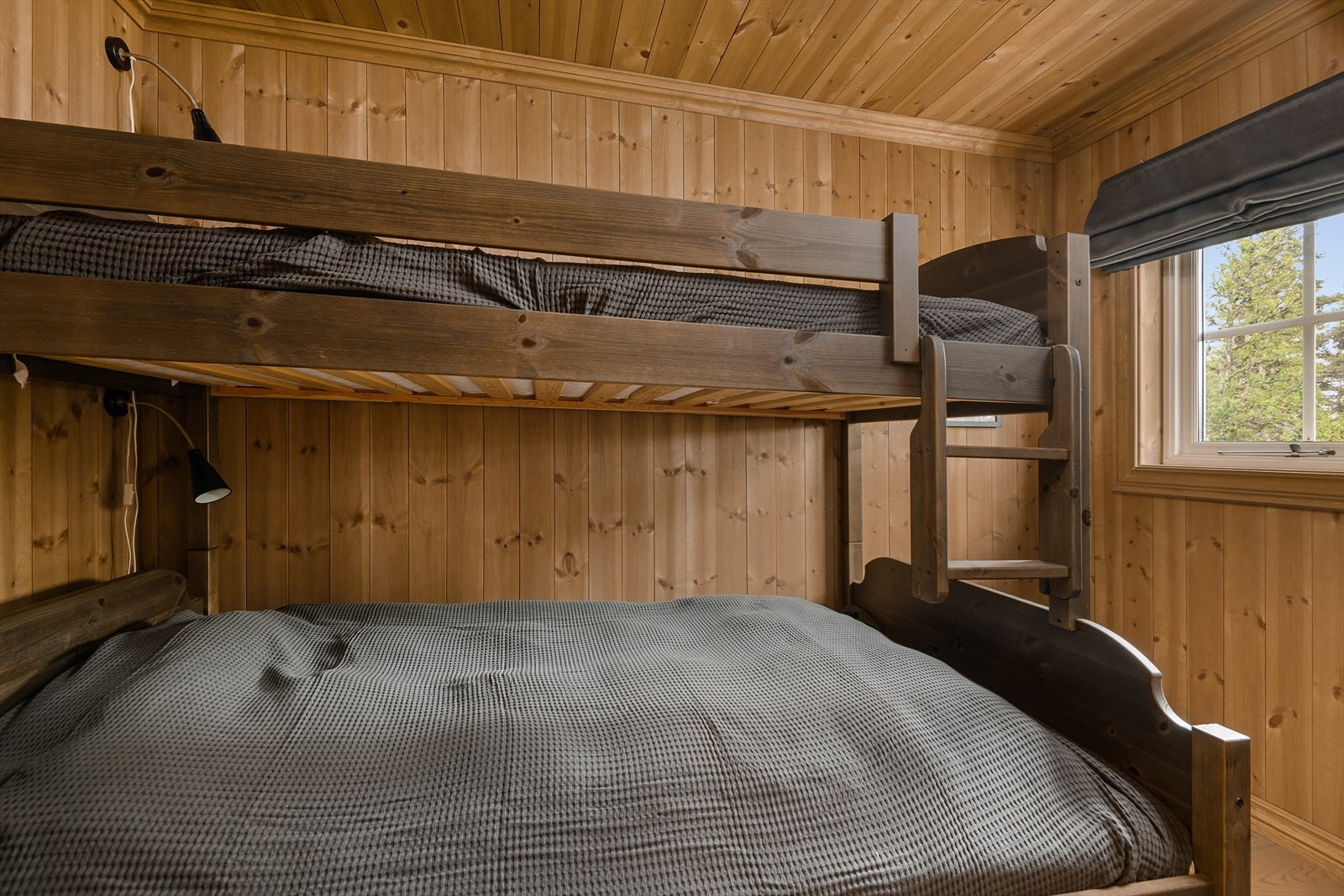 Soverom 4 er innredet med familiekøye. Pr i dag er det 11 sengeplasser i hytta. Galleribilde