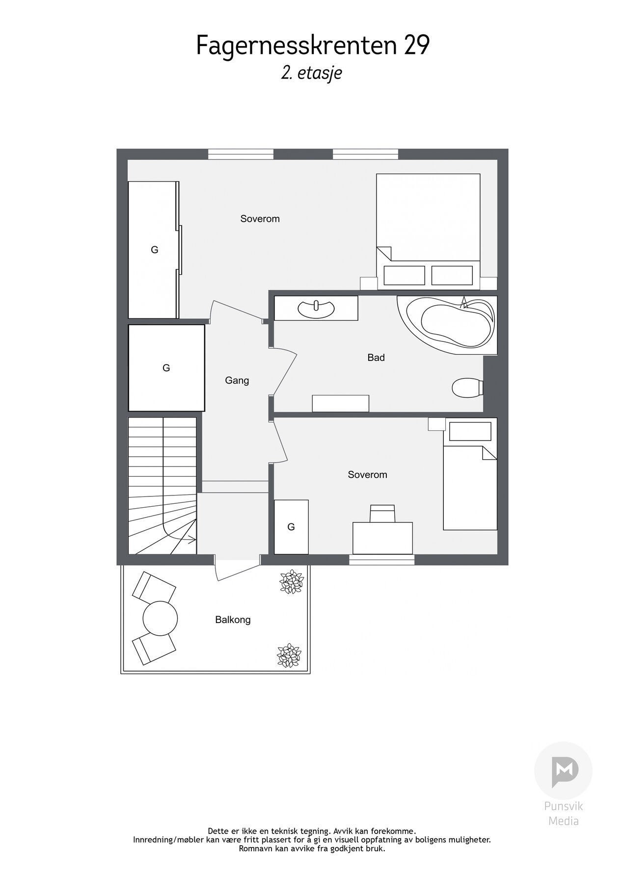 Plantegning 2. etasje Galleribilde