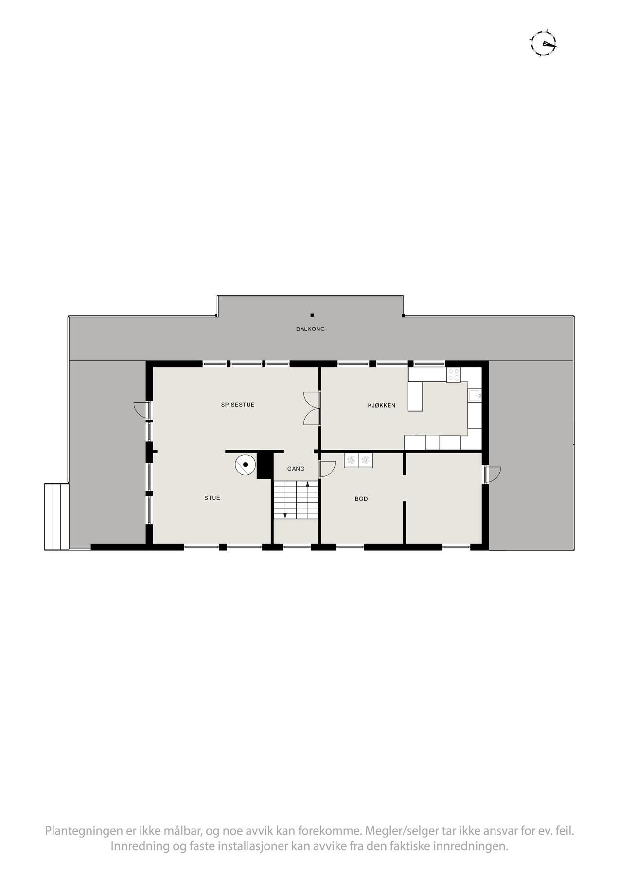 Plantegning første etasje. Galleribilde