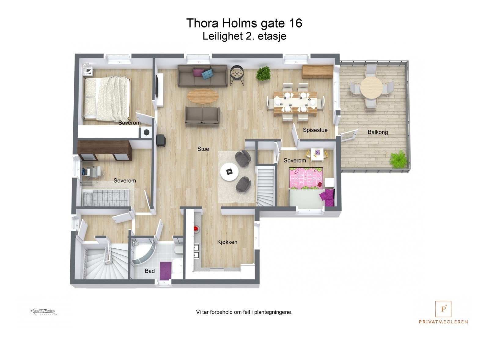 Boligen er per nå umøblert men kan møbleres opp om ønskelig. Galleribilde