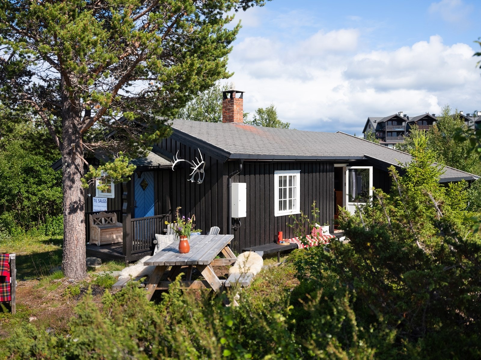 Sjarmerende hytte i naturskjønne omgivelser, med stor uteplass og nærhet til skiløyper og turstier. Perfekt for friluftsentusiaster! Galleribilde