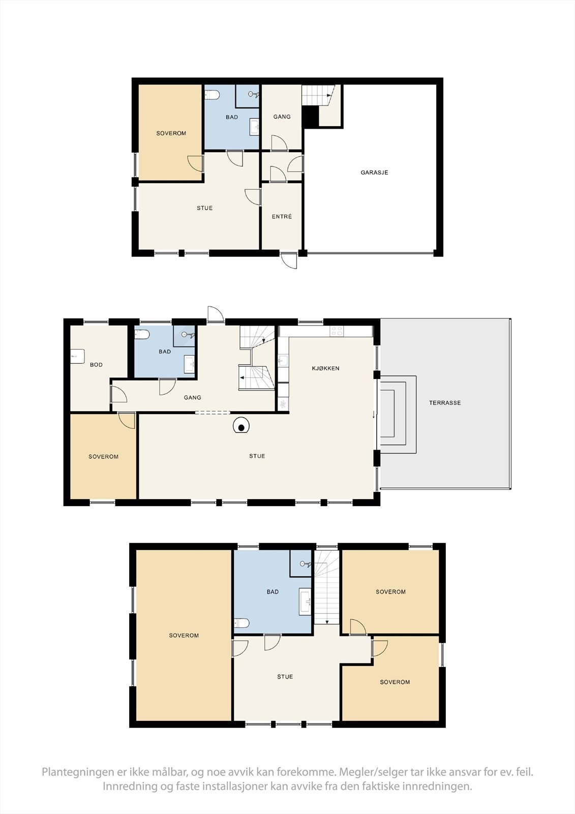 Plantegninger alle plan Galleribilde