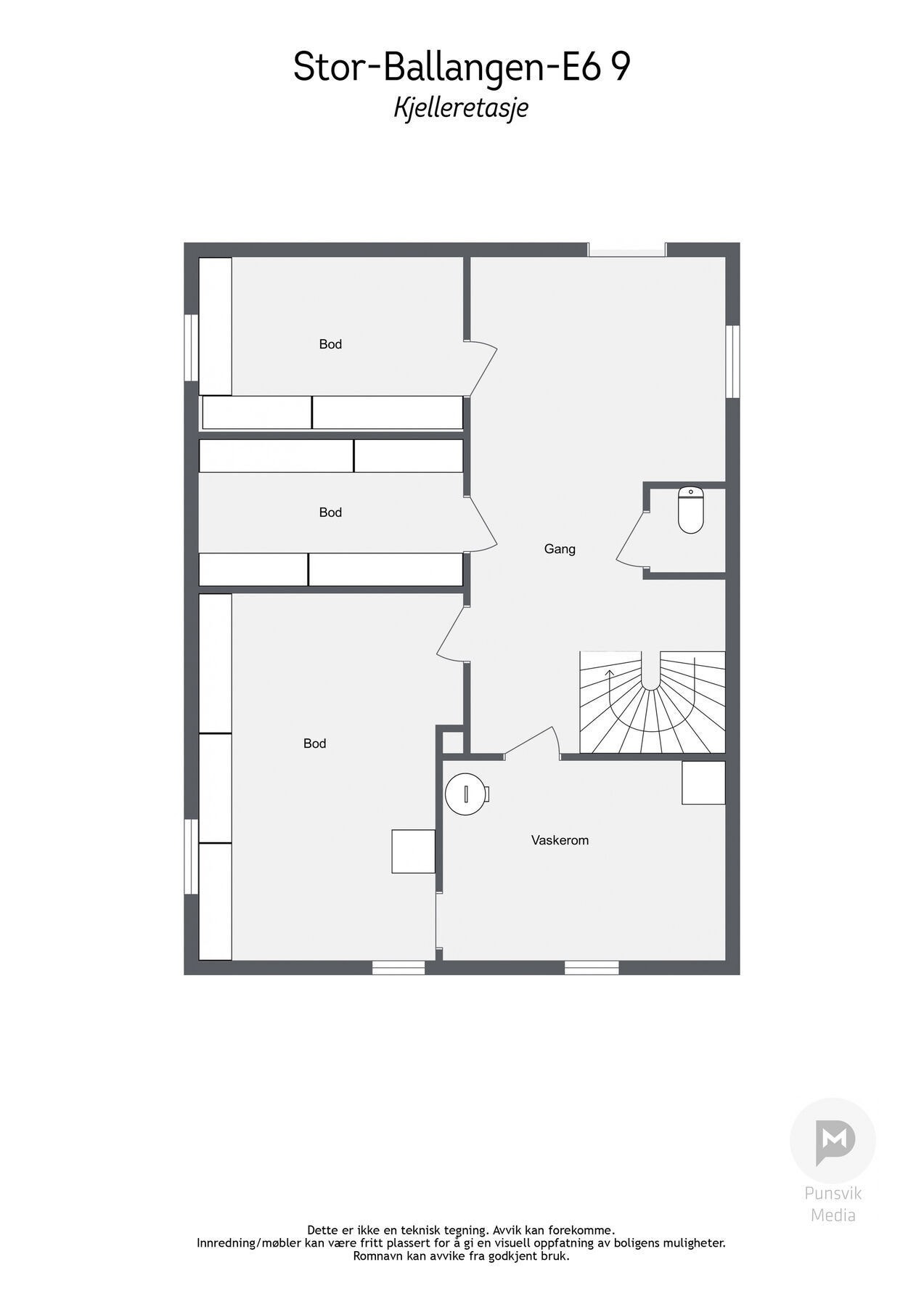 Stor-Ballangen-E6 9 - Kjelleretasje - 2D Galleribilde