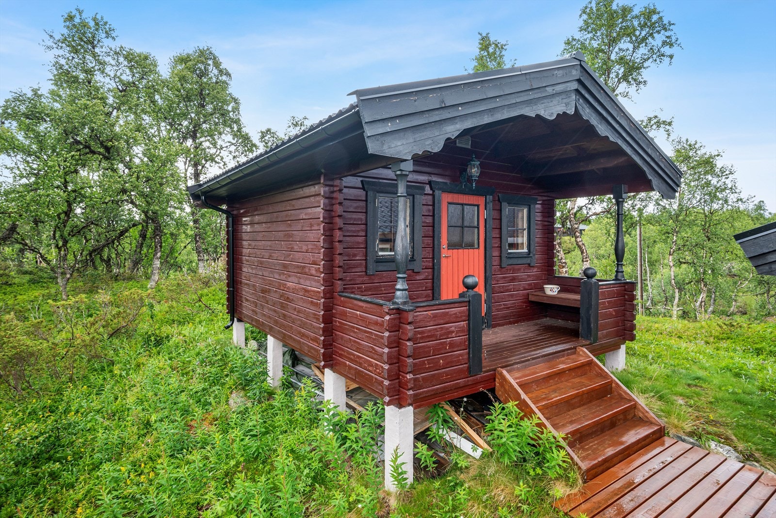 Annekset fikk også ny taktekking samtidig som hytta i 2015. Galleribilde