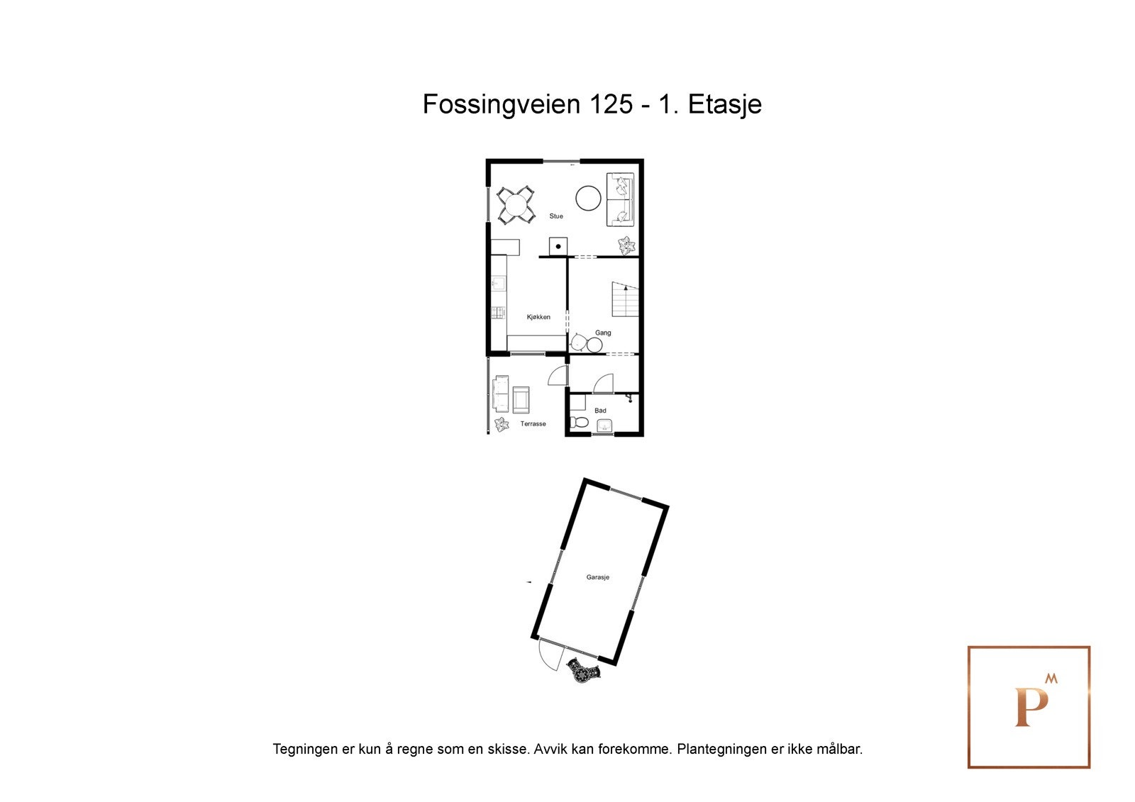Plantegning 1.etg. Galleribilde