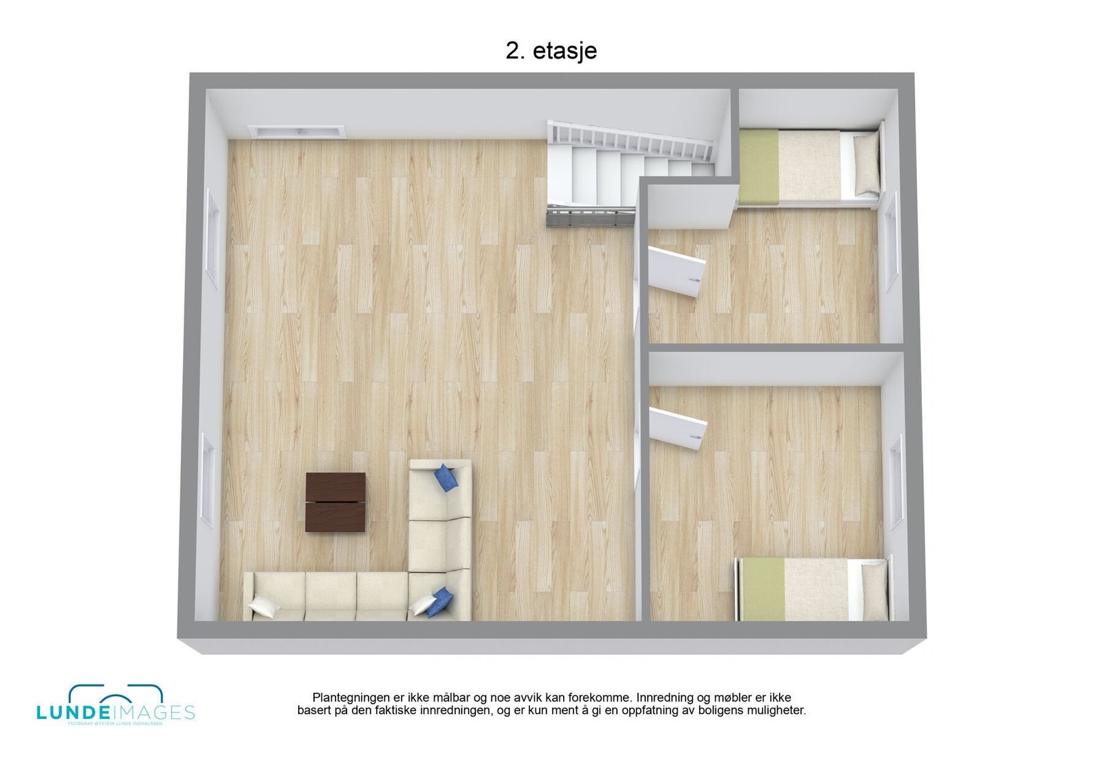 Planskisse 2. etasje 3D - Ikke målbar Galleribilde