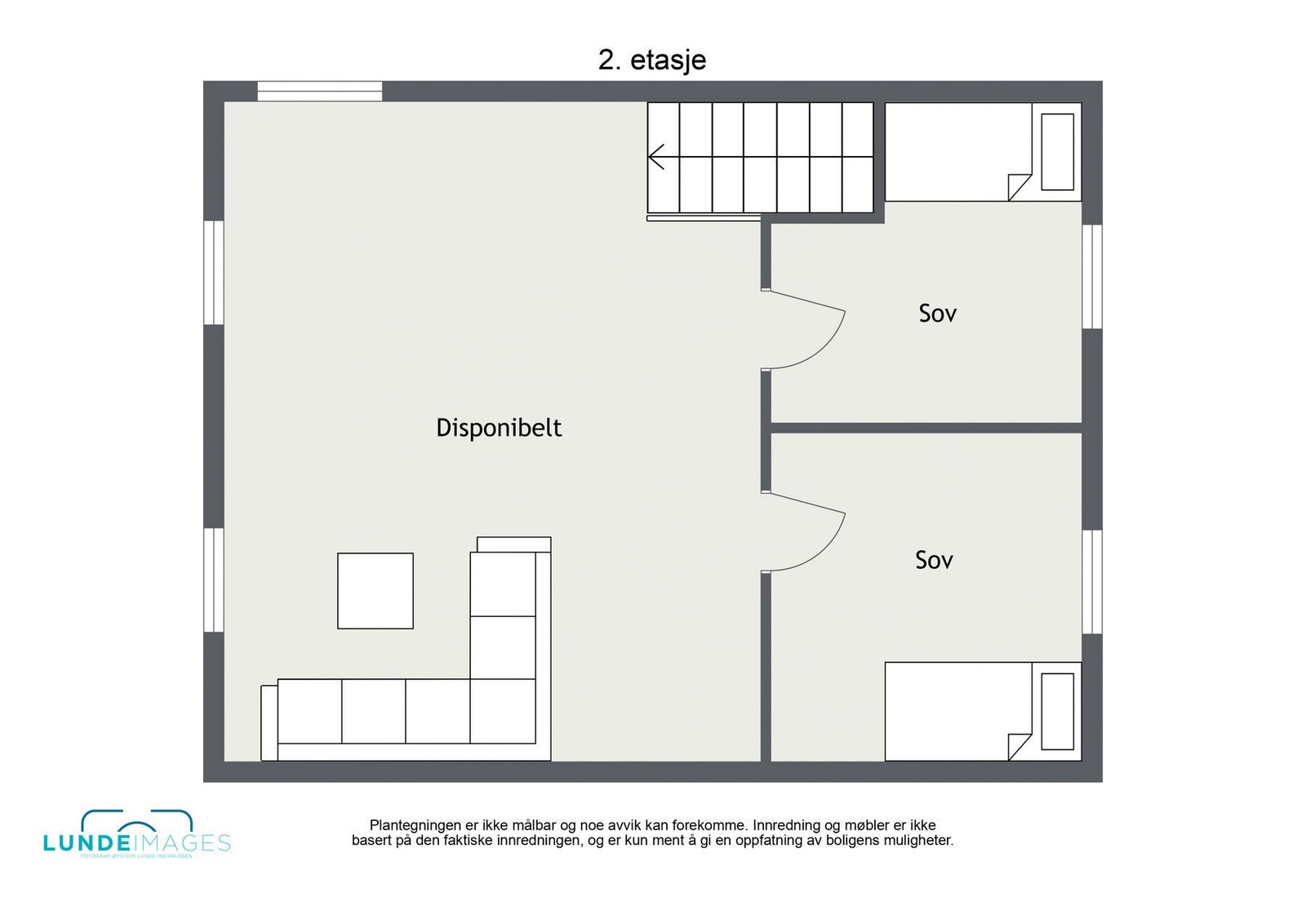 Planskisse 2. etasje - Ikke målbar Galleribilde