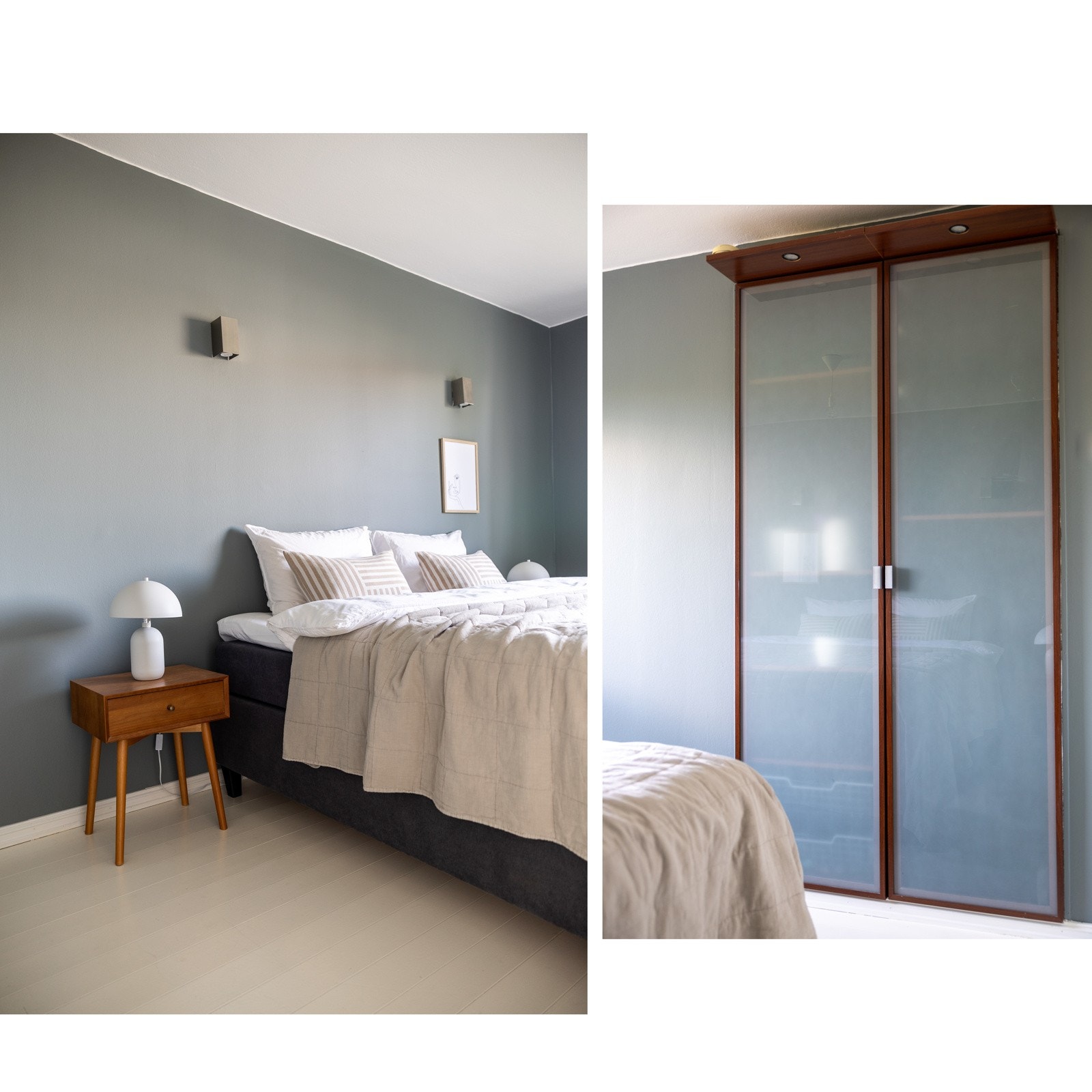 På hovedsoverommet er det et integrert klesskap, og plass til stor dobbeltseng. Galleribilde