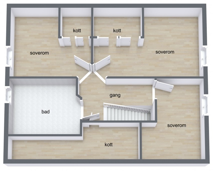 Plantegning loftsetasje Galleribilde
