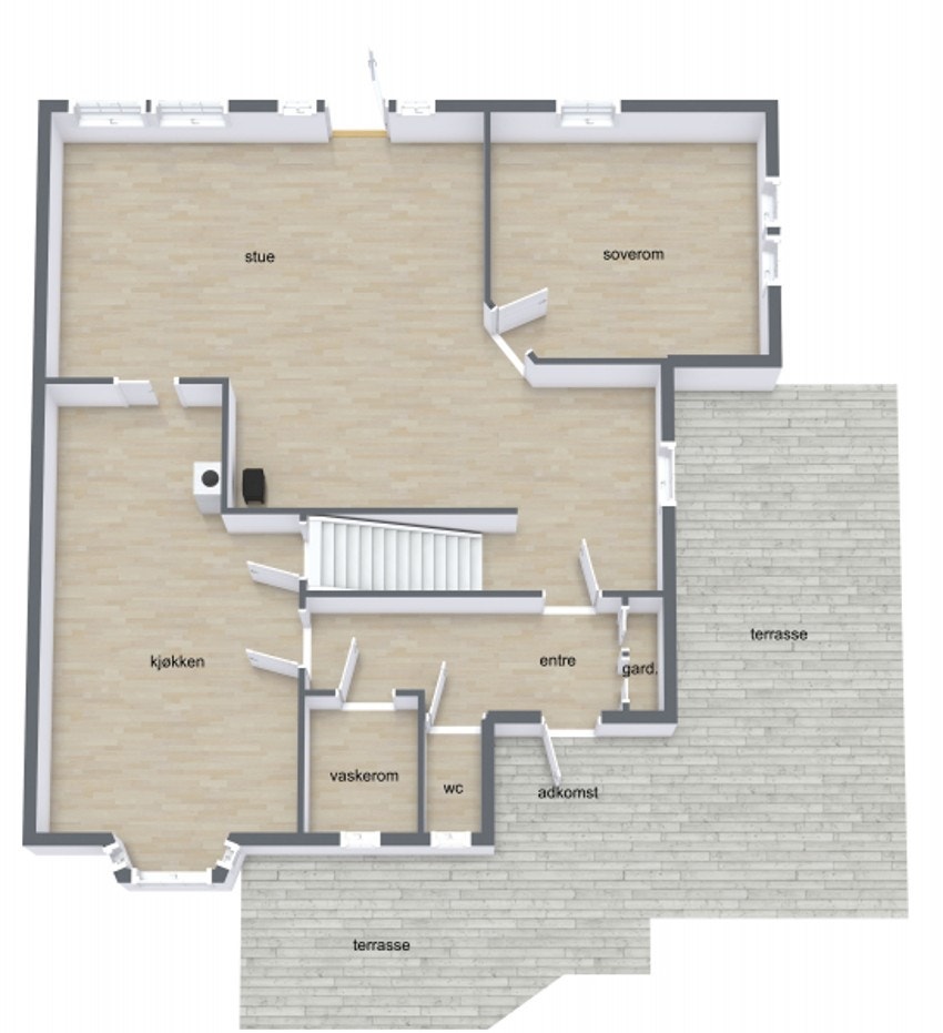 Plantegning 1.etasje Galleribilde