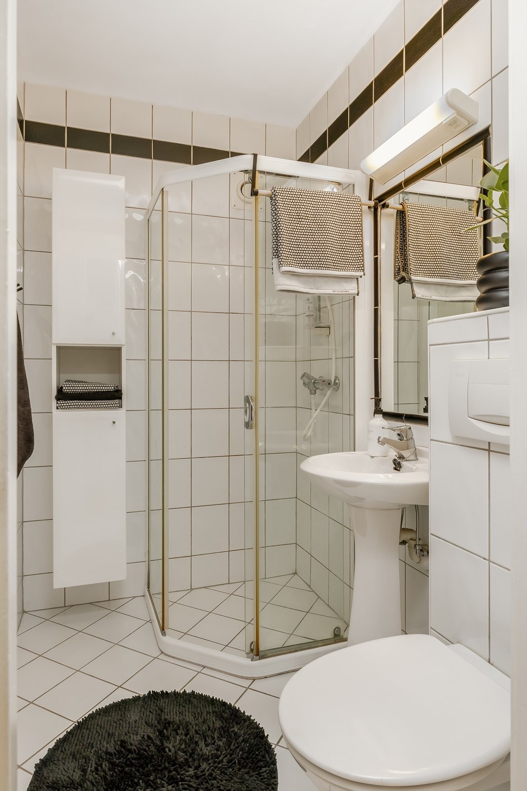 Badet byr på behagelig gulvvarme. Galleribilde