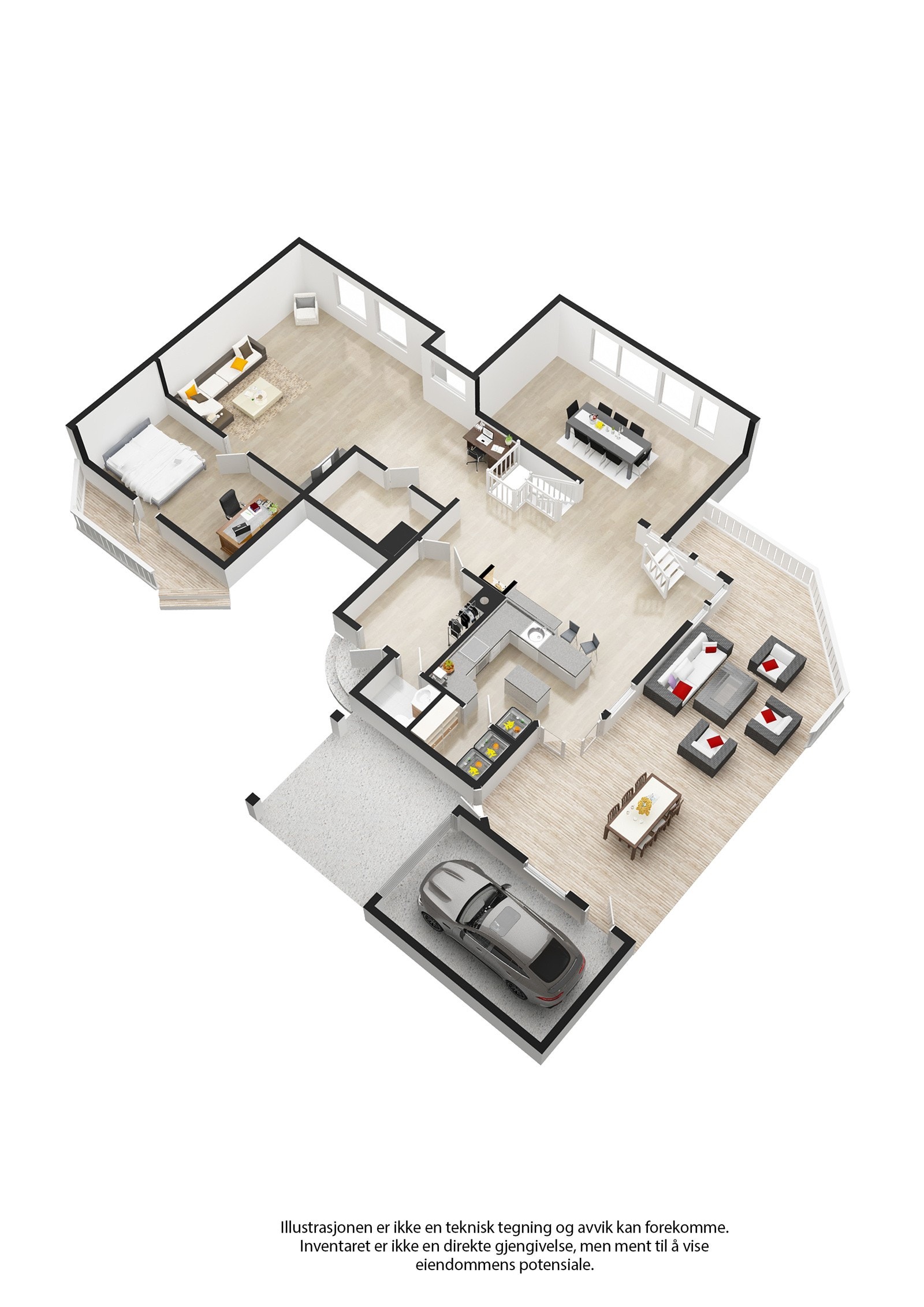 Plantegning hovedetasje Galleribilde