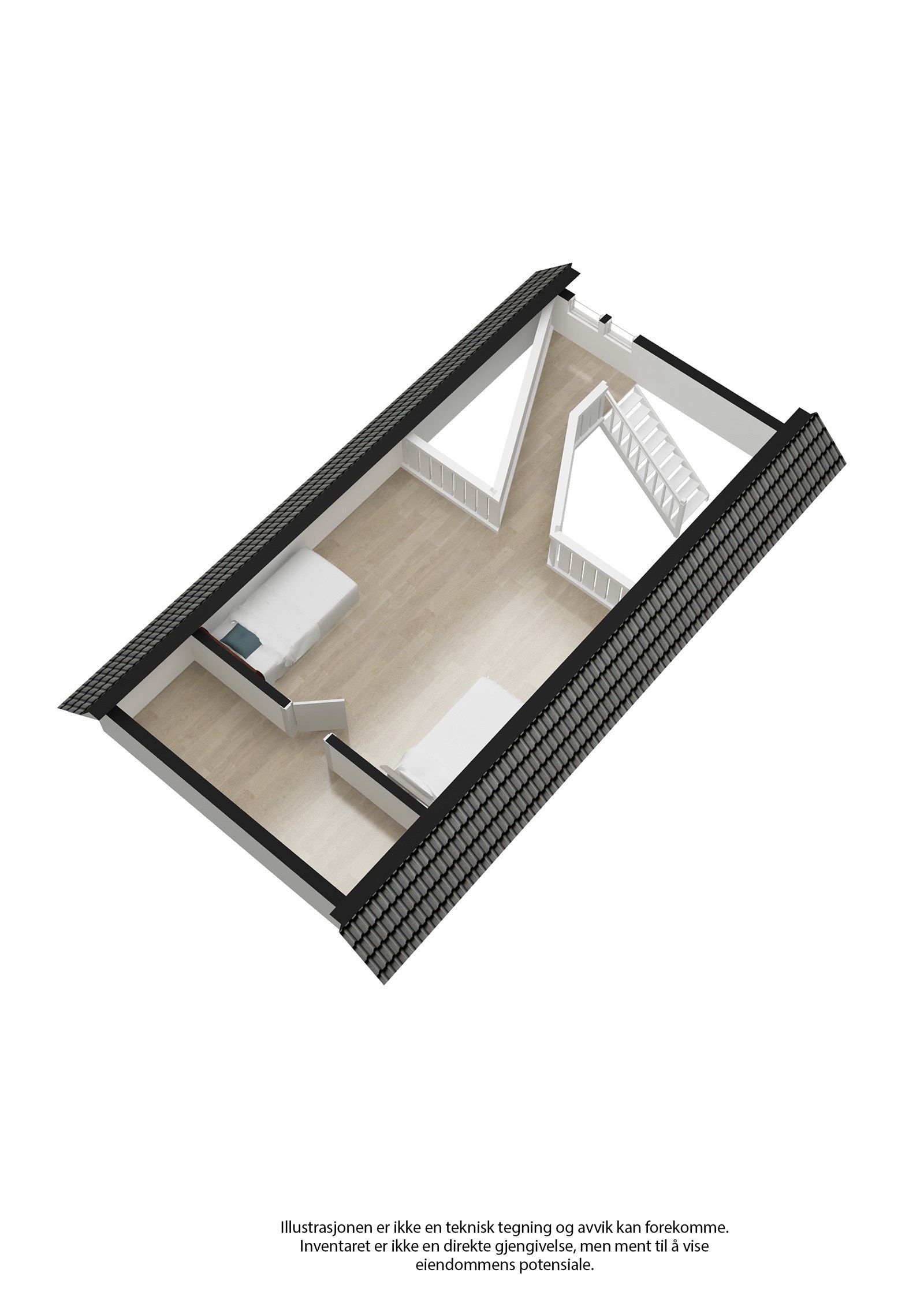 Plantegning loft Galleribilde