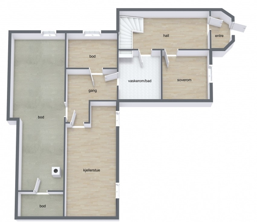 Plantegning u.etg. Galleribilde