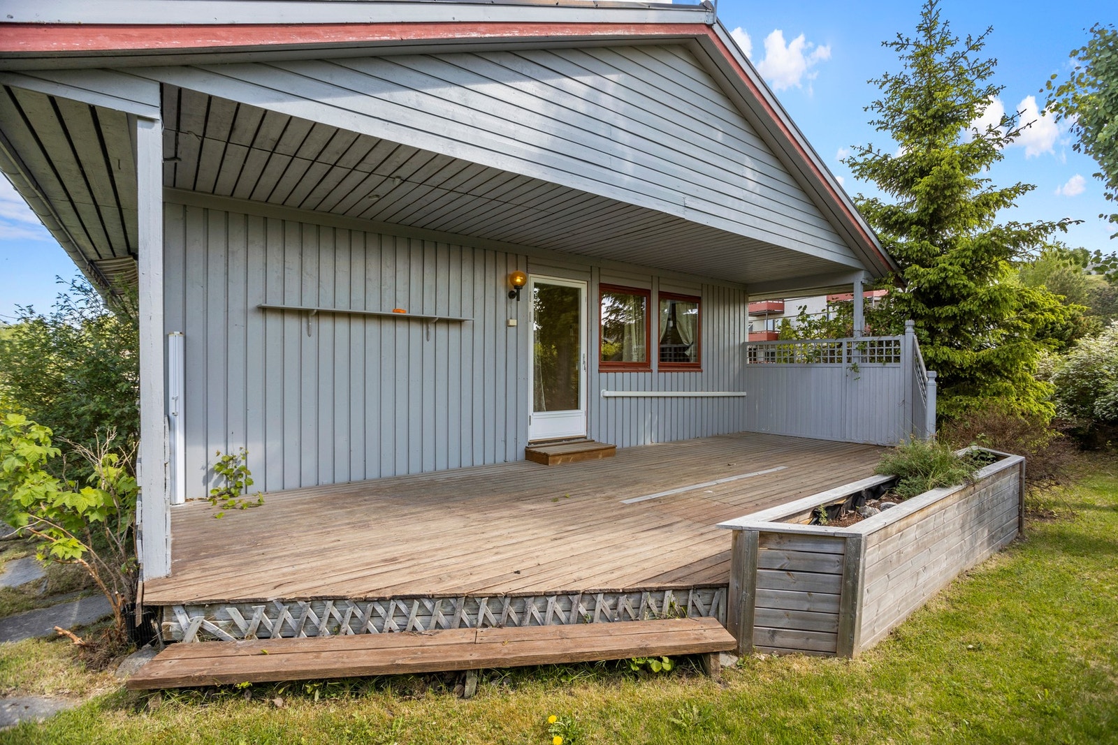 Boligen har samlet terrasseareal på 35 kvm Galleribilde