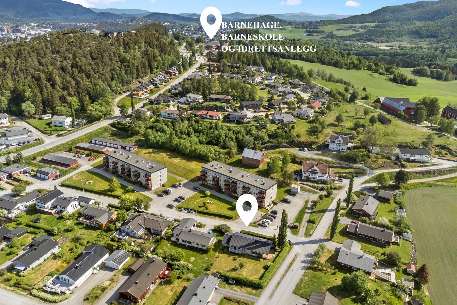 Barneskole, nye Lø barnehage og idrettsanlegg er i gangavstand fra boligen Galleribilde