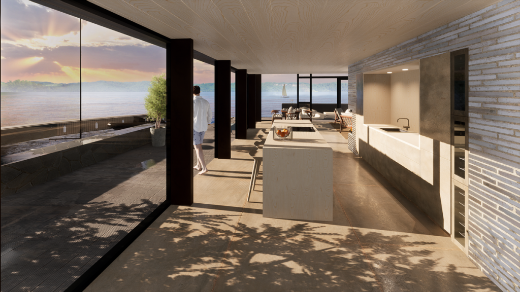 Illustrasjon - Flott utsikt med nærhet til havet Galleribilde