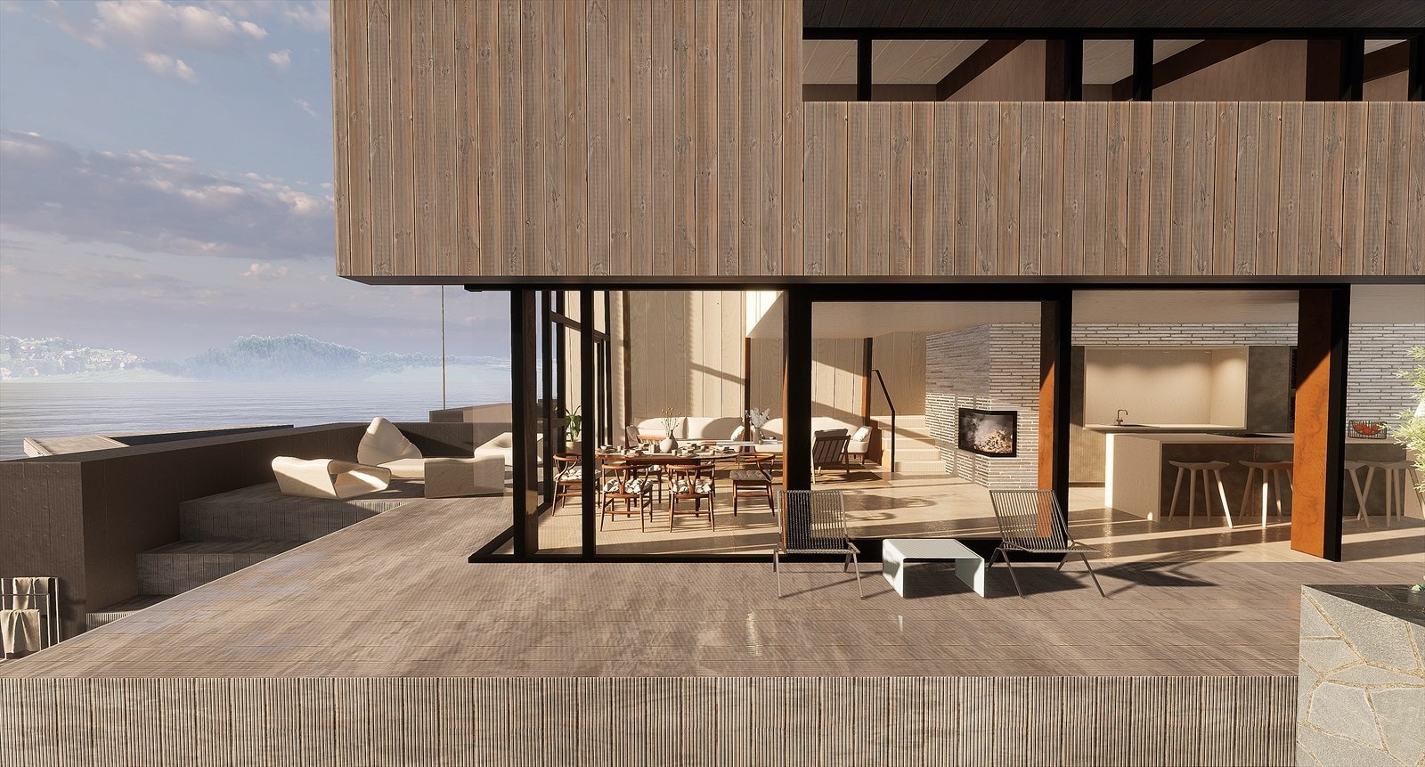 Uteområde illustrasjon Galleribilde