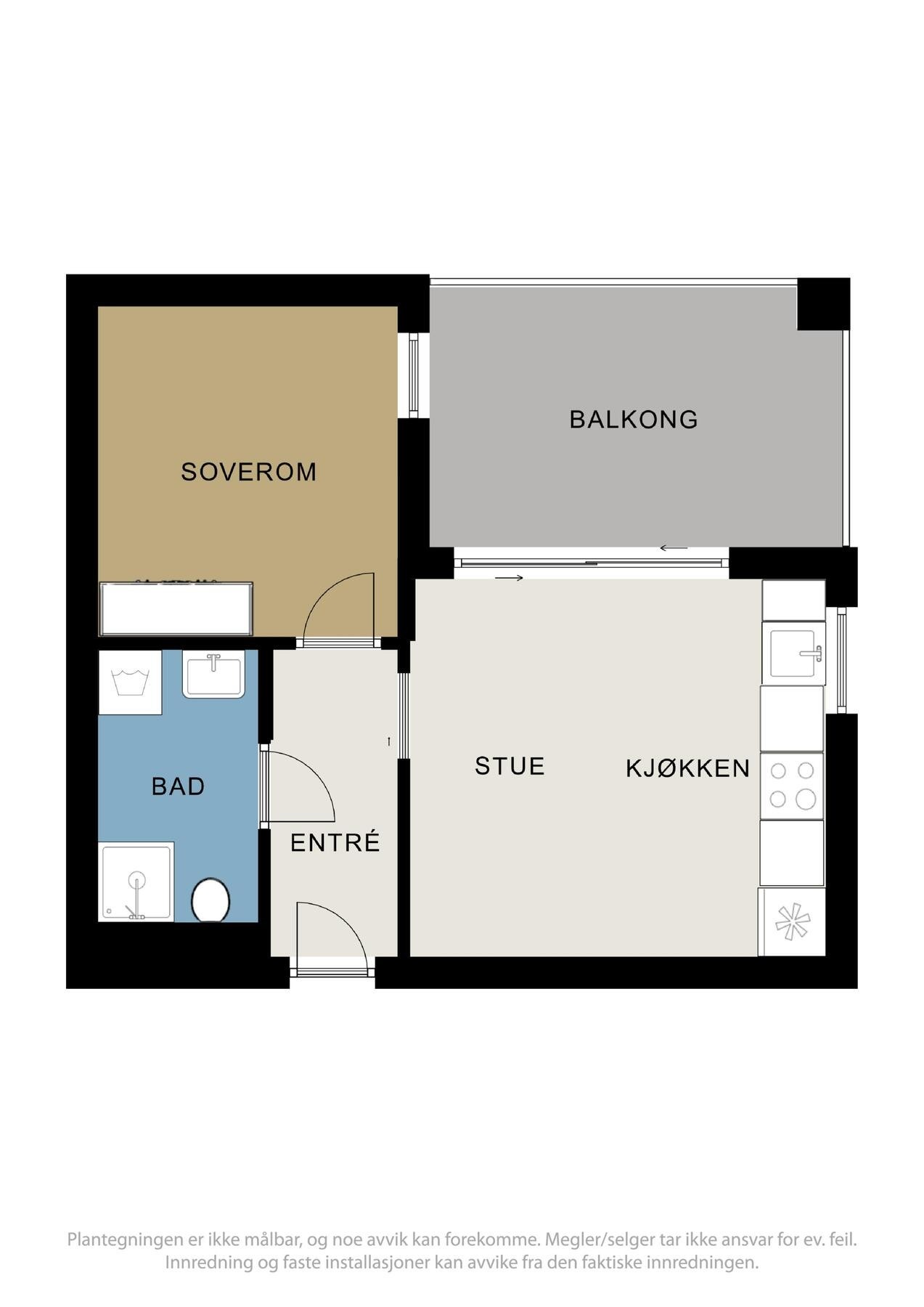 Godt utnyttet planløsning - Ragnar Schjølbergs vei 5B Galleribilde