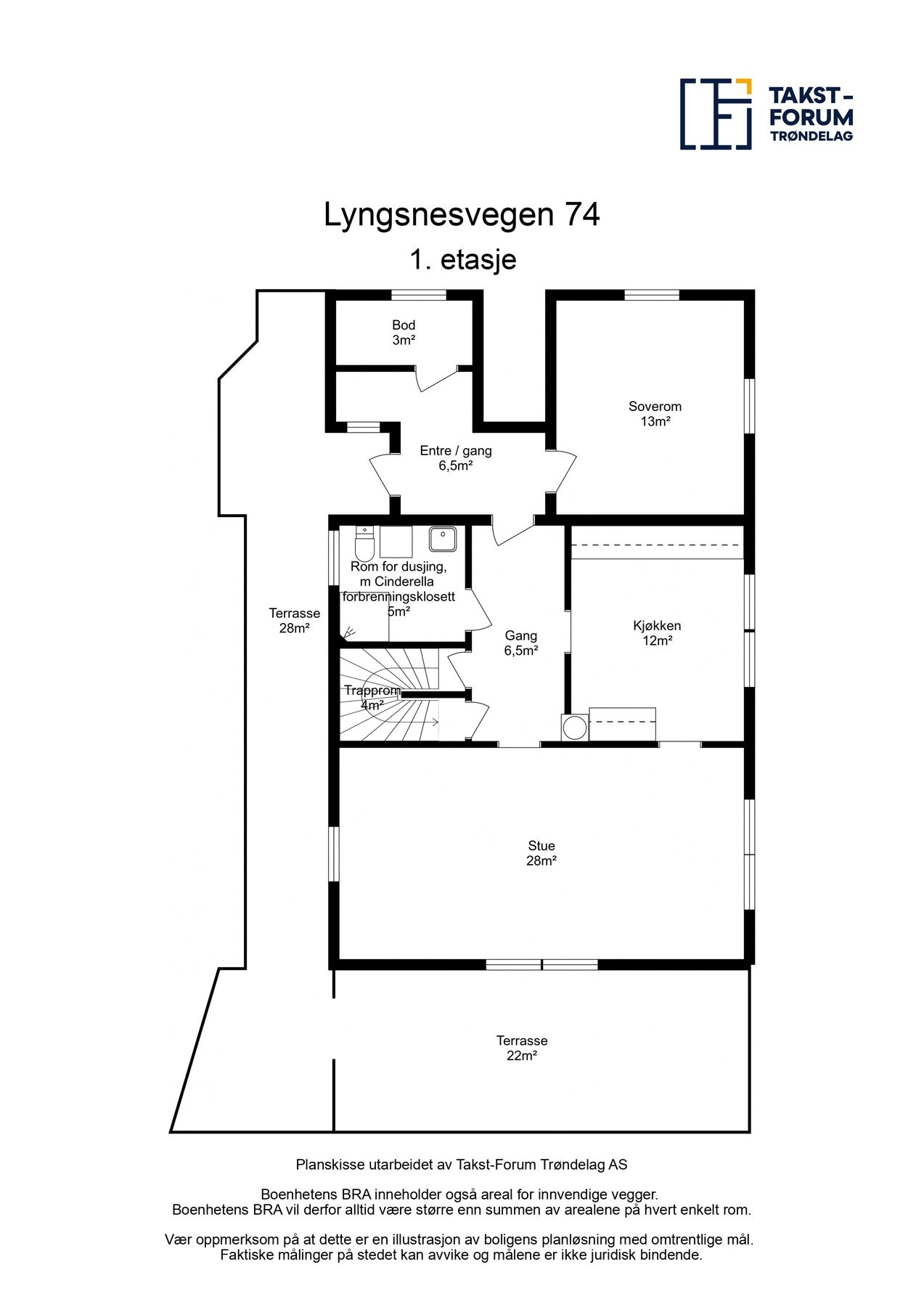 Planskisse - 1.etasje Galleribilde