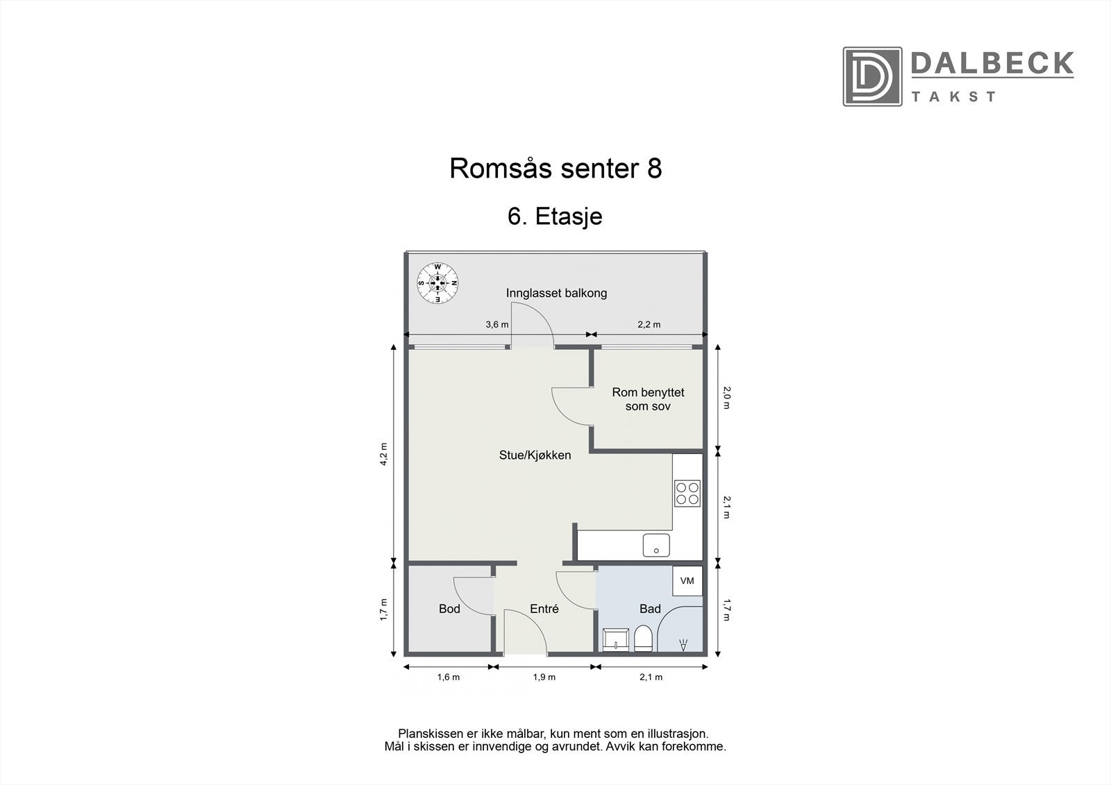 Planskisse. I tillegg til innvendig bod er det en stor bod i kjeller med mye lagringsplass. Galleribilde
