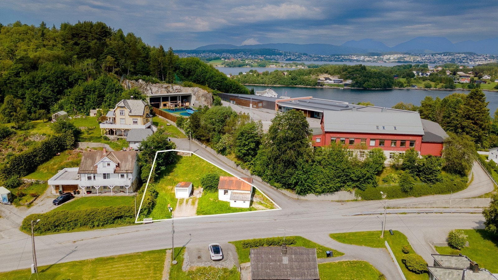 Ca markering av tomtegrense Galleribilde