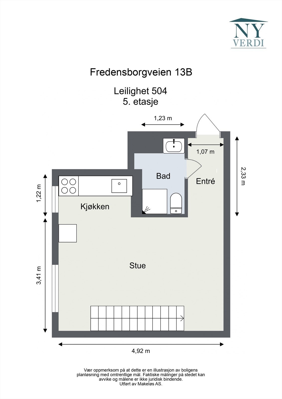 Plantegning 5.etasje. Galleribilde