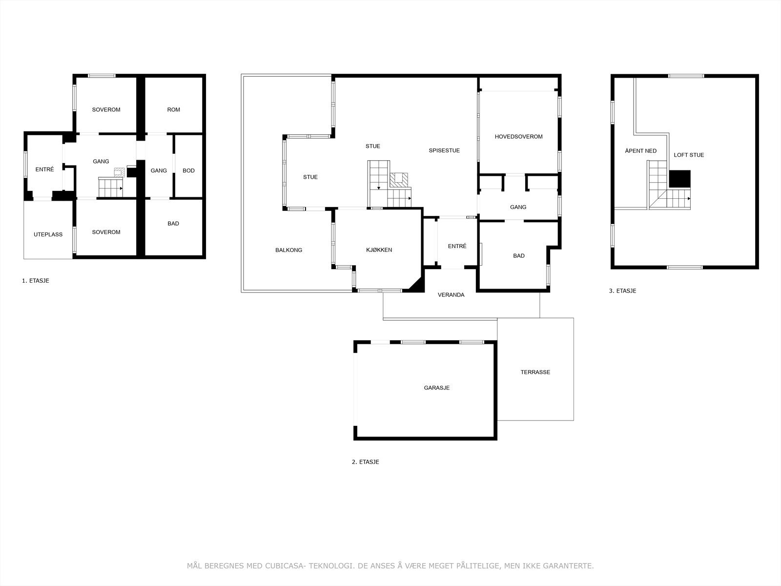 Plantegning av etasjene Galleribilde