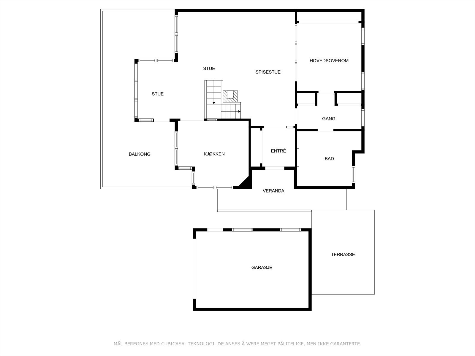 Plantegning av 1. etasjen Galleribilde