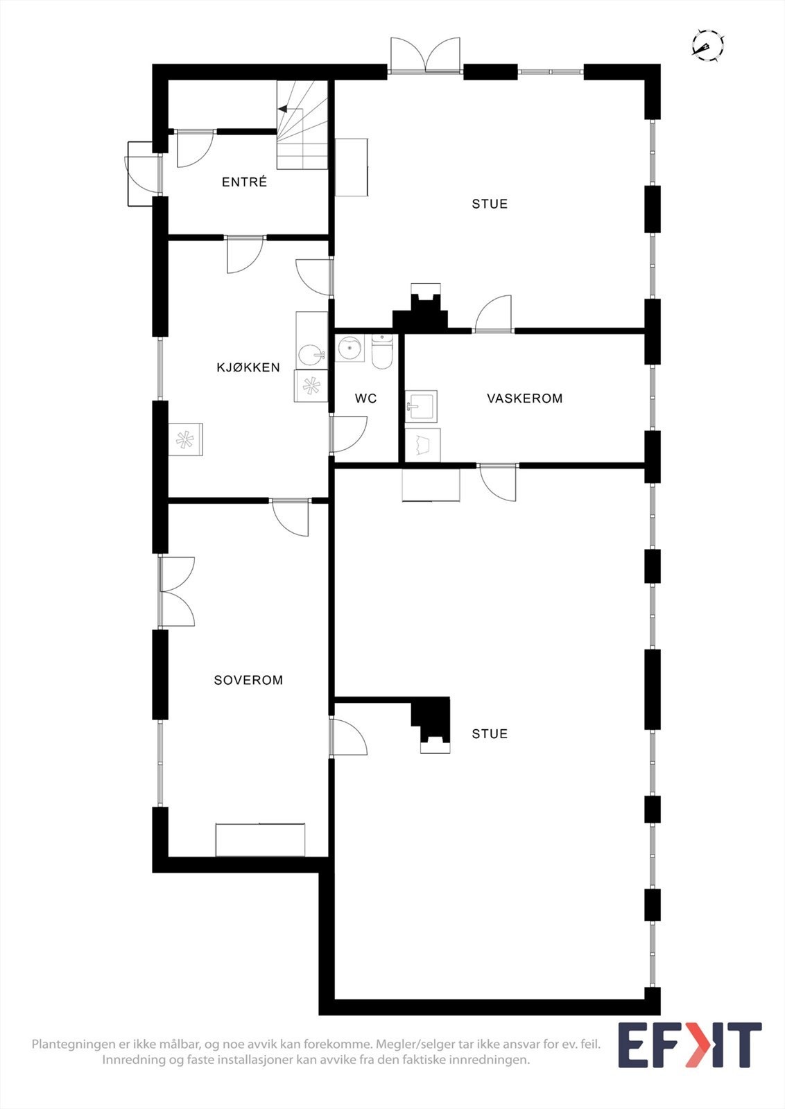 Plantegning 1. etasje Galleribilde