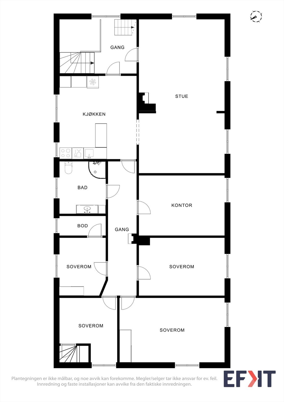 Plantegning 2. etasje Galleribilde