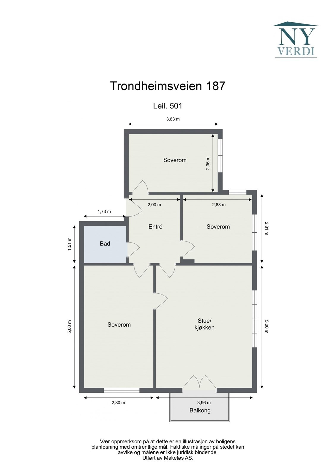 Du får plantegning tidlig slik at du får orientert deg Galleribilde