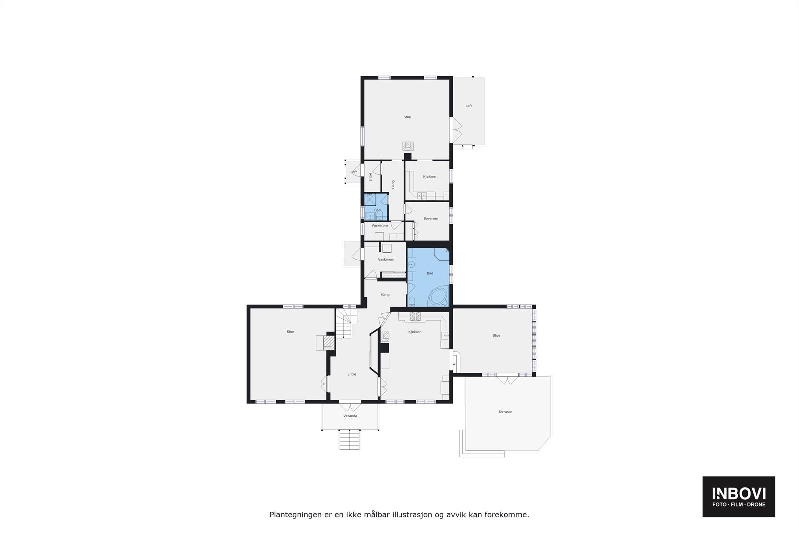 Plantegning 1. etasje Galleribilde