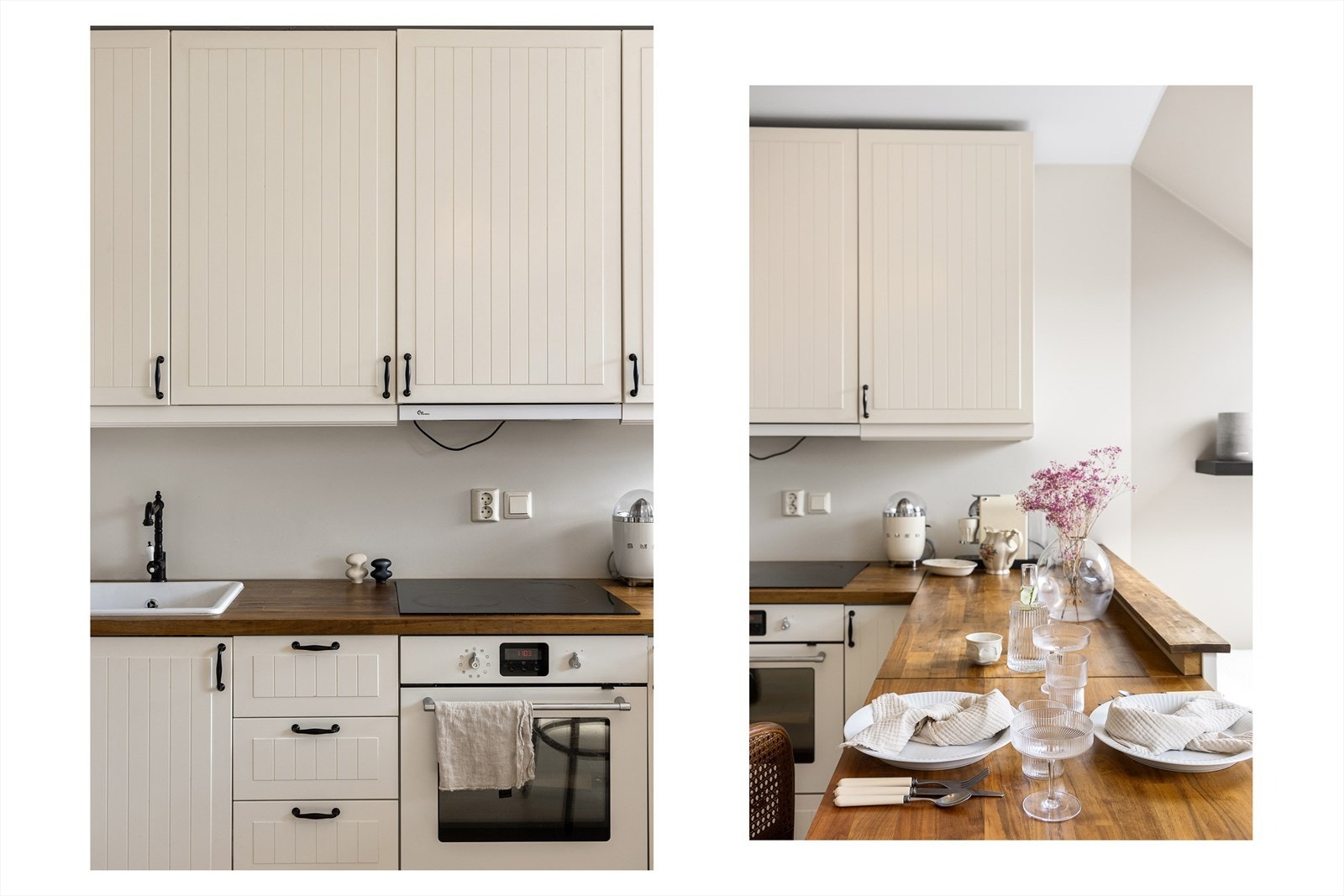 Det er godt med lagringsplass i både skap og skuffer, og god plass til matlaging. Galleribilde