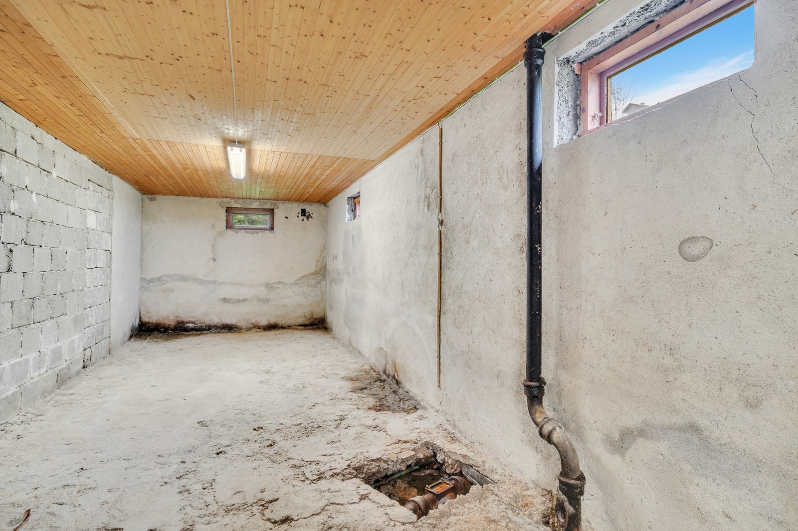 Uinnredet kjellerrom. Galleribilde