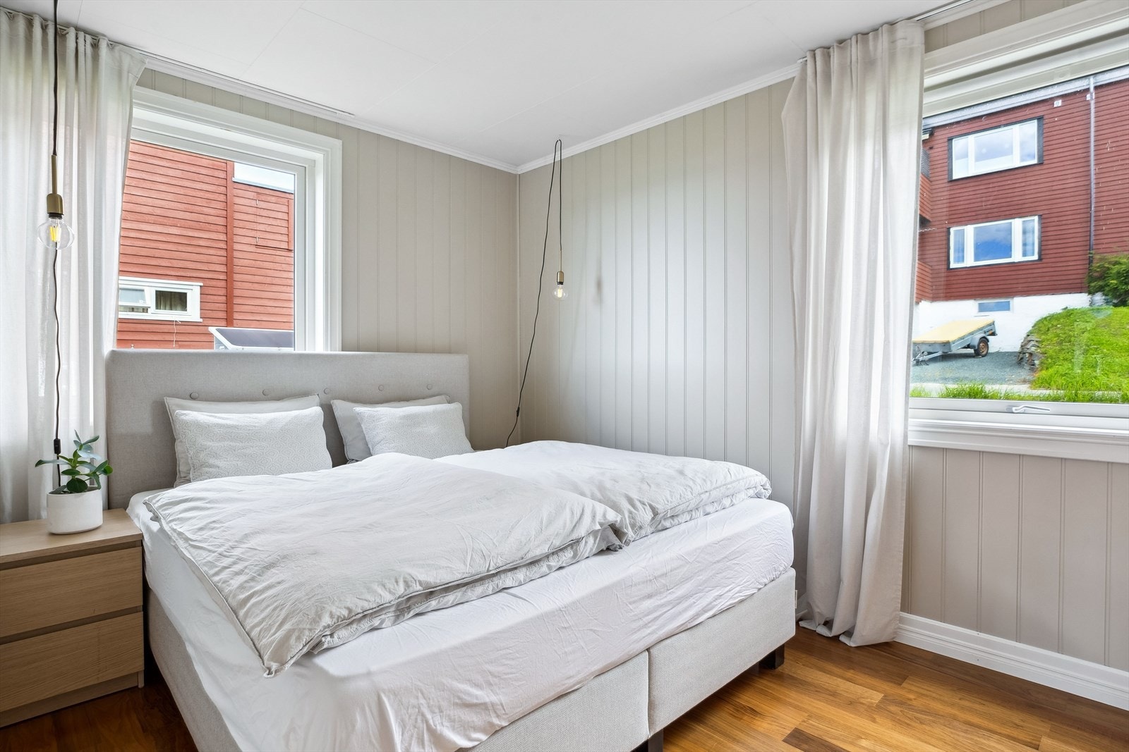 Leilighetens hovedsoverom er på 11 kvm. Galleribilde