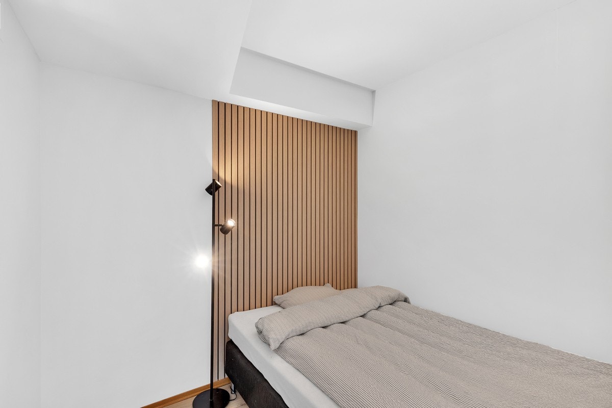 Sovealkoven kan enkelt innredes med dobbeltseng. Galleribilde