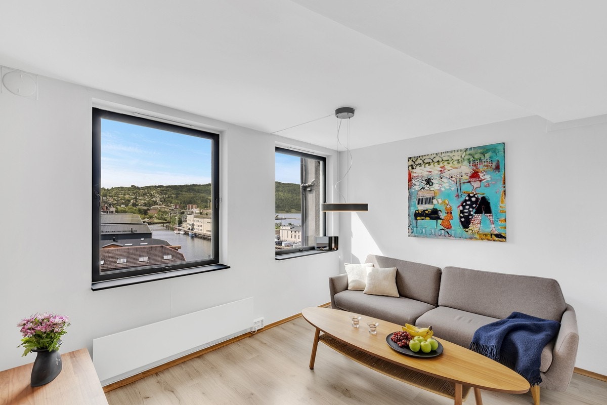 En moderne og fin andelsleilighet i lyse farger. Galleribilde