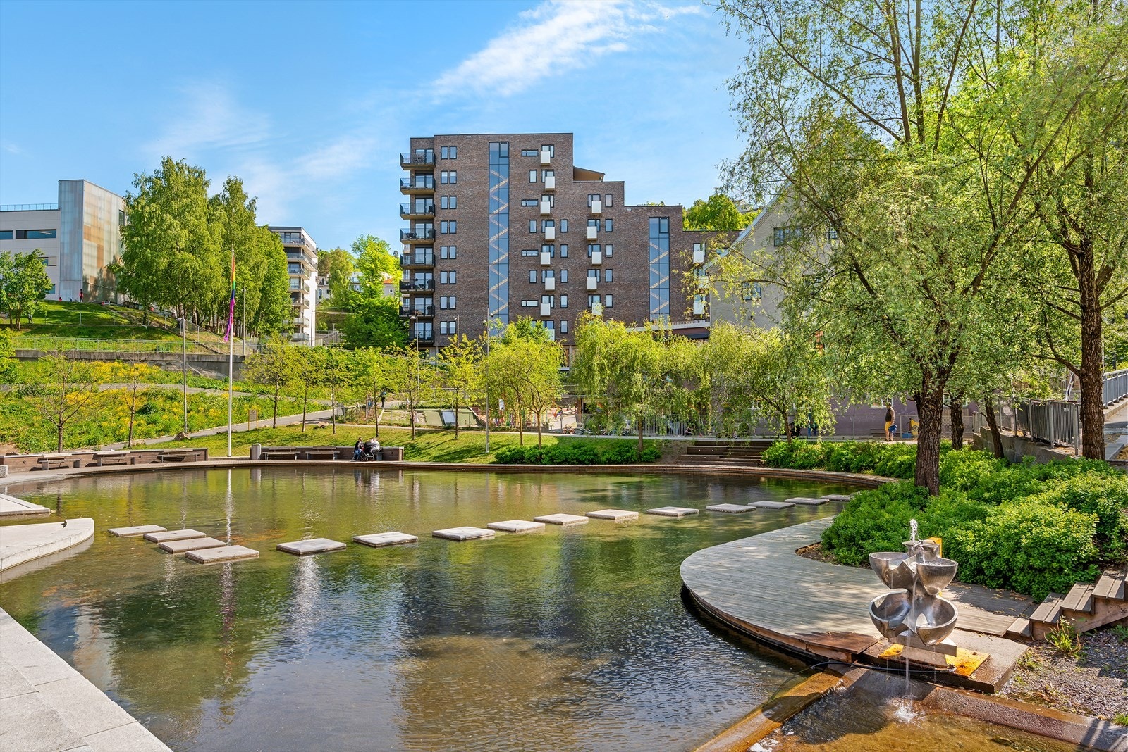 Kværnerbyen er en av Oslos nyeste bydeler med flotte uteområder Galleribilde