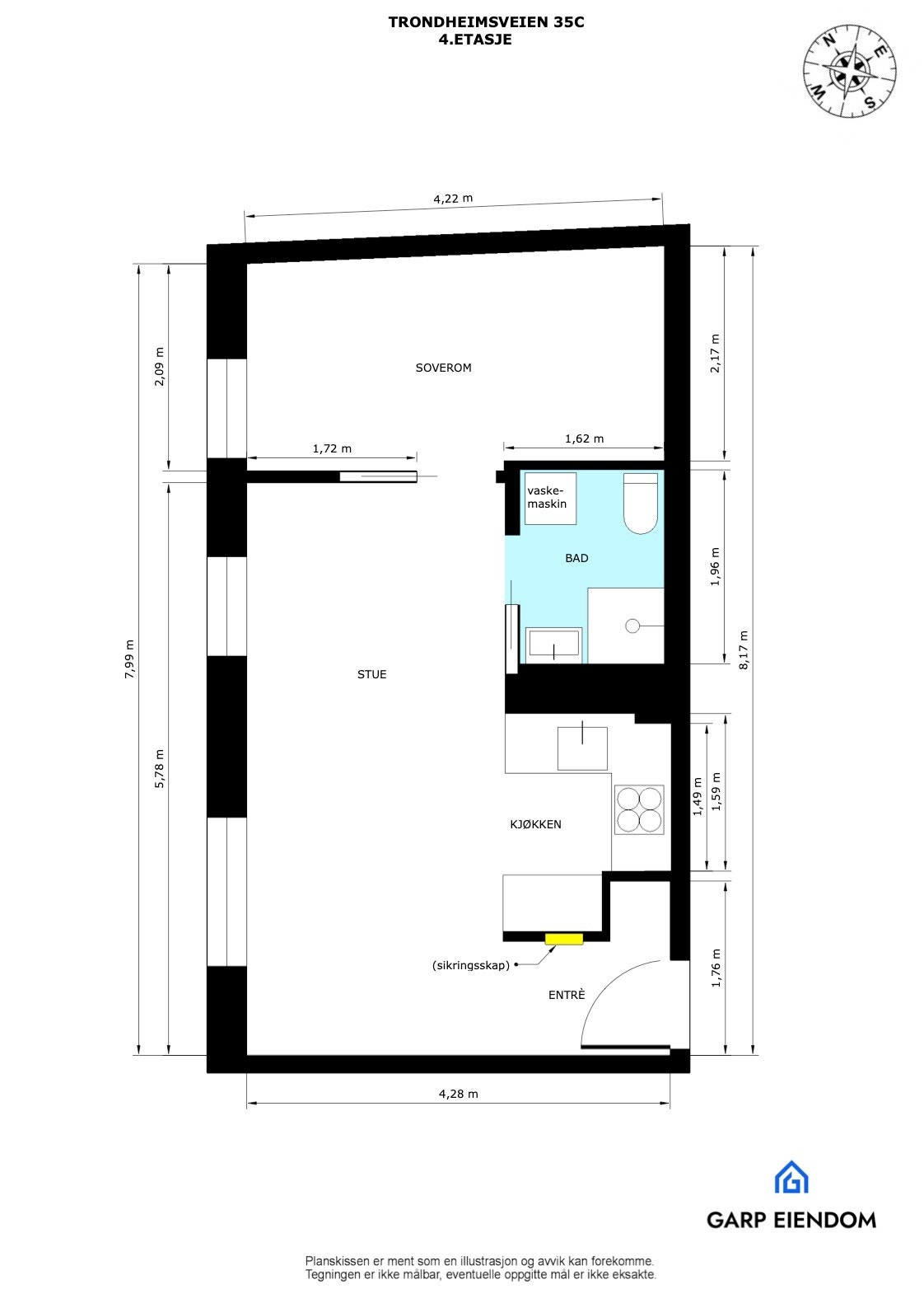 - Boligen disponerer en kjellerbod på ca. 5 m² - Galleribilde