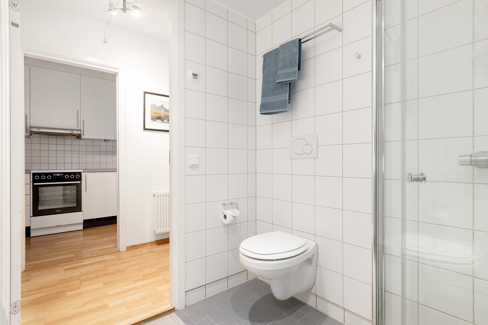 Badet er tilkoblet mekanisk avtrekk. Galleribilde