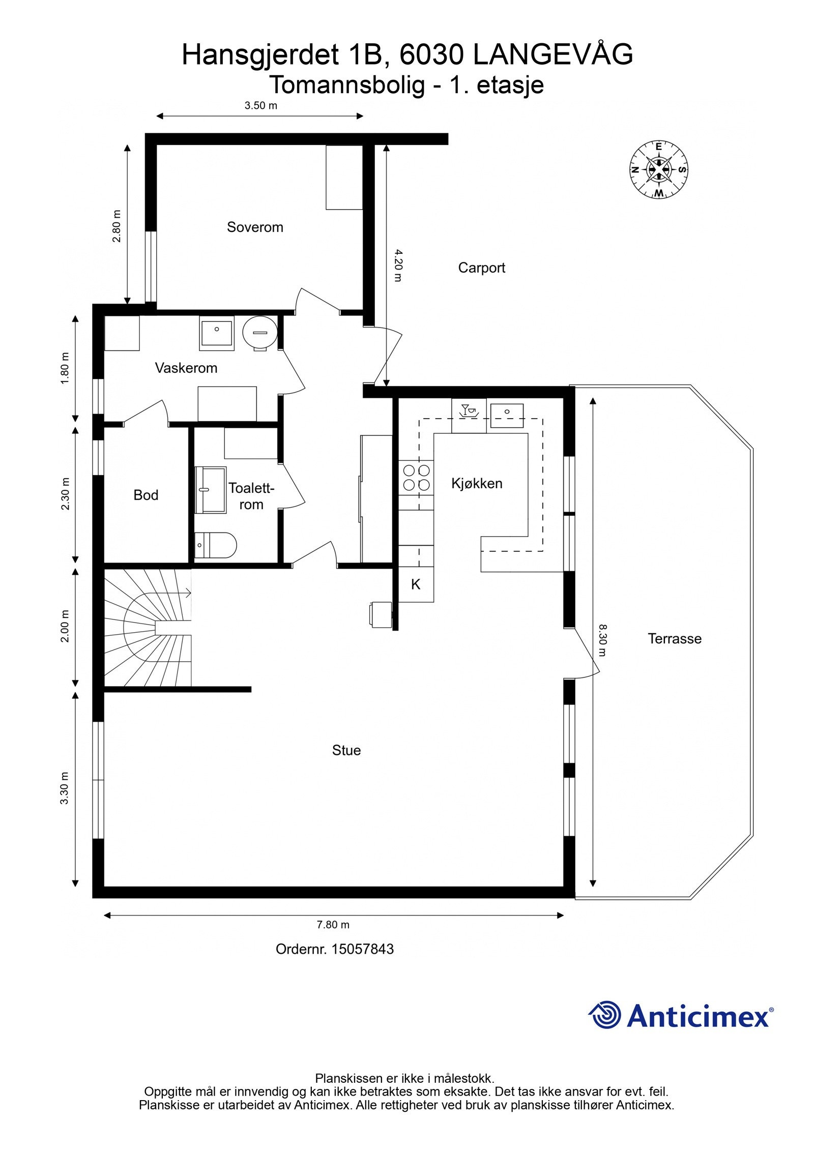 Plantegning - 1. etasje. Galleribilde